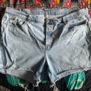Plus Size Levi's 501 Button Fly High Waist Denim Shorts